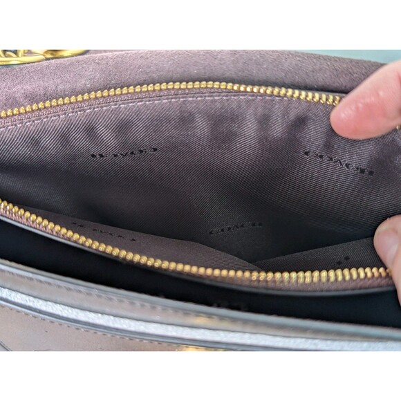 Authentic Coach Parker Shoulder Bag Black Leather Gold toned Chain Strap - Picture 9 of 16